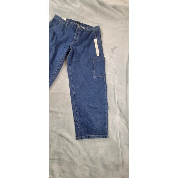 NWT women's barrel ankle jeans high rise Banana Republic pant sz 33/16 denim - Picture 9 of 14